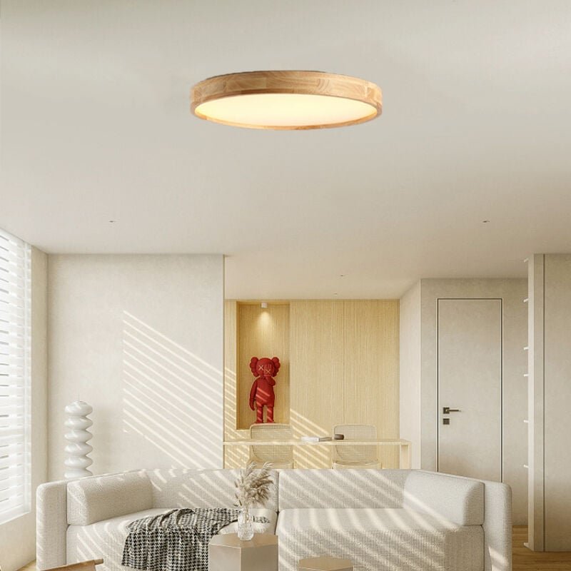 Modern LED Deckenleuchte Rund Deckenlampe Semi-Flush Mount Wohnzimmerlampe Warmes Licht Ø40cm