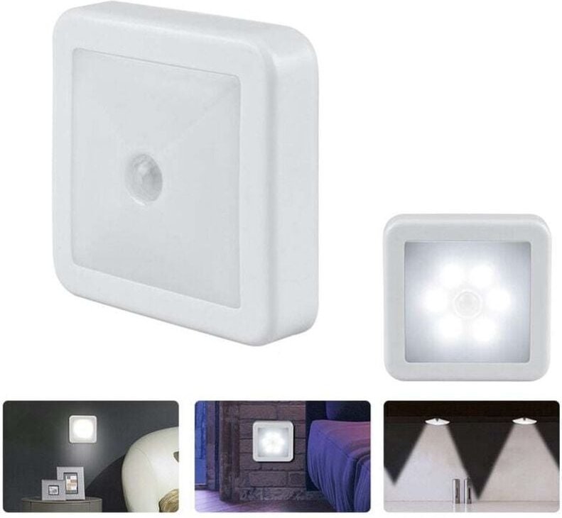 LED-Nachtlicht für Kinder, weißes Nachtlicht, magnetischer Bewegungssensor für den Innenbereich, inklusive Klebefläche, ...