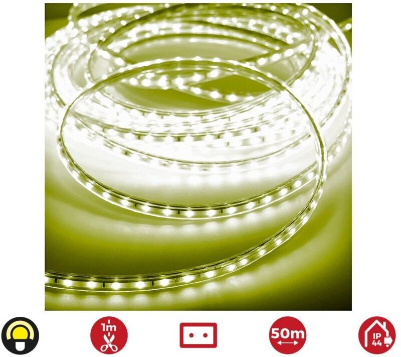 Strip de led 50m. 60 leds/m 4,2w/m gelb edm ip44 220-240