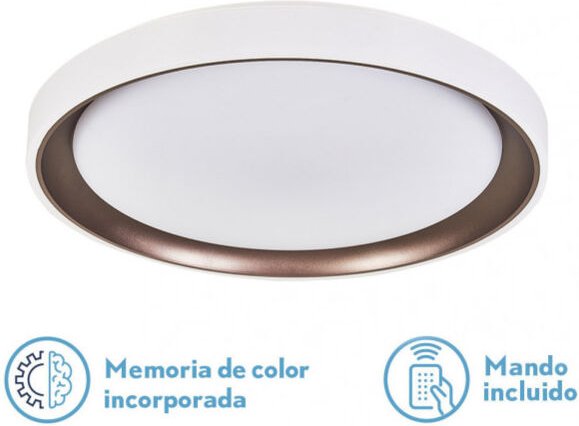 Senko - Luanda Deckenleuchte 72w 3000-4000-6000k Braun 7x49,5x49,5 Cm 7200lm Dimmer of Intensität, mit Fernbedienung und...