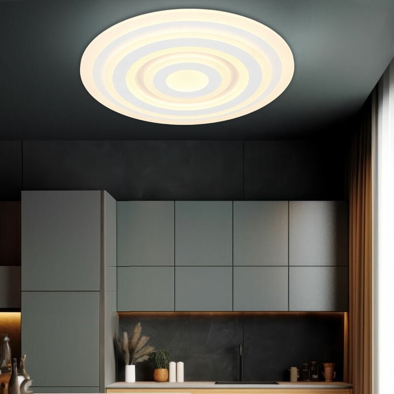 Globo - led Deckenleuchte Deckenlampe Wohnzimmerlampe Schlafzimmerlampe rund, Metall Acryl opal weiß, 40W 3300lm 3000K w...