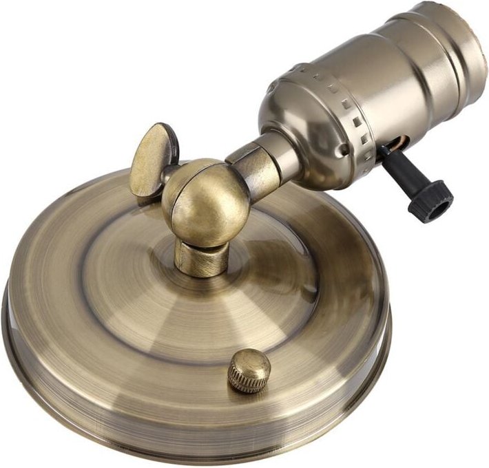 E27 Wandlampenfassung im Vintage-Stil mit Schalter, dekorativ für Zuhause, Café, 220 V (Retro)