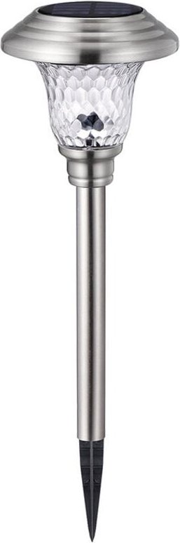 Solar-Gartenleuchte für den Außenbereich, Edelstahl-Solarleuchte, warmweißes Licht, wasserdichte Solar-Wegeleuchte, Rase...