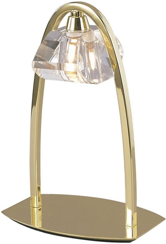 Inspired Mantra Alfa Große Tischlampe 1 Licht G9, poliertes Messing