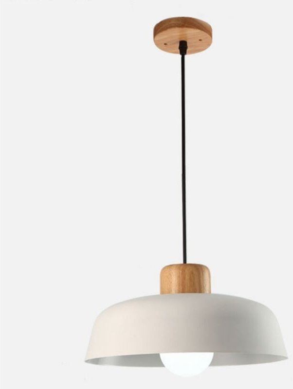 Wottes - Modern Pendelleuchte Nordic Einfache Hängeleuchte Weiß Holz Modern Kronleuchter für Küche Schlafzimmer