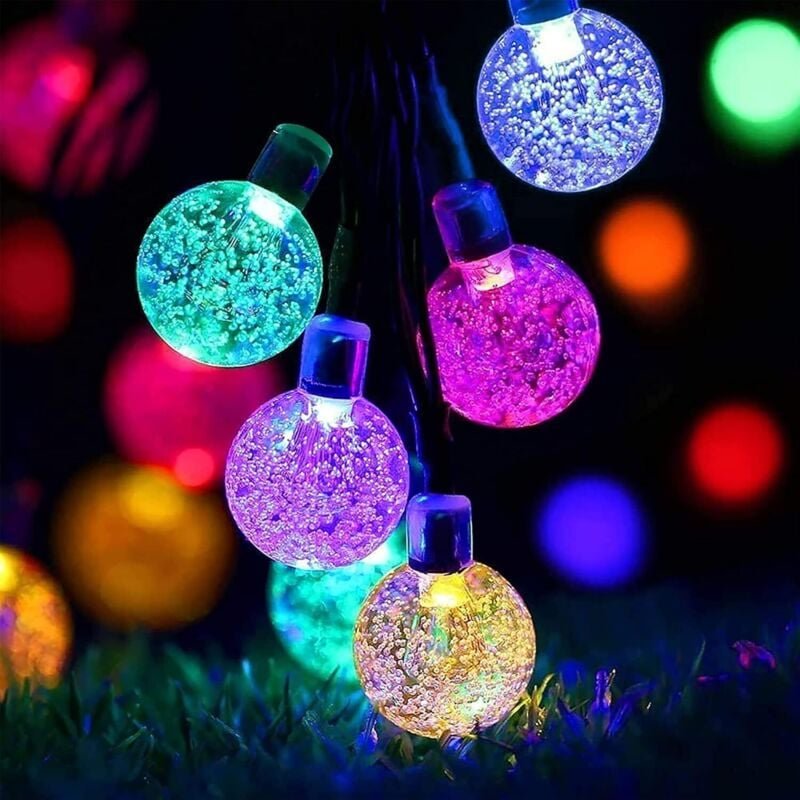 50 LED-Solar-Lichterketten, wasserdicht, 8 Modi, Solar-Lichterketten für den Außenbereich, 9,5 m für Garten, Terrasse, W...