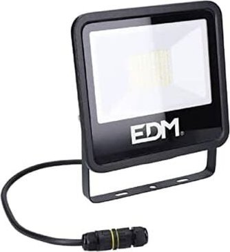 EDM - Led-Flutlicht 50w 4000lm 4000k Tageslicht schwarz Serie