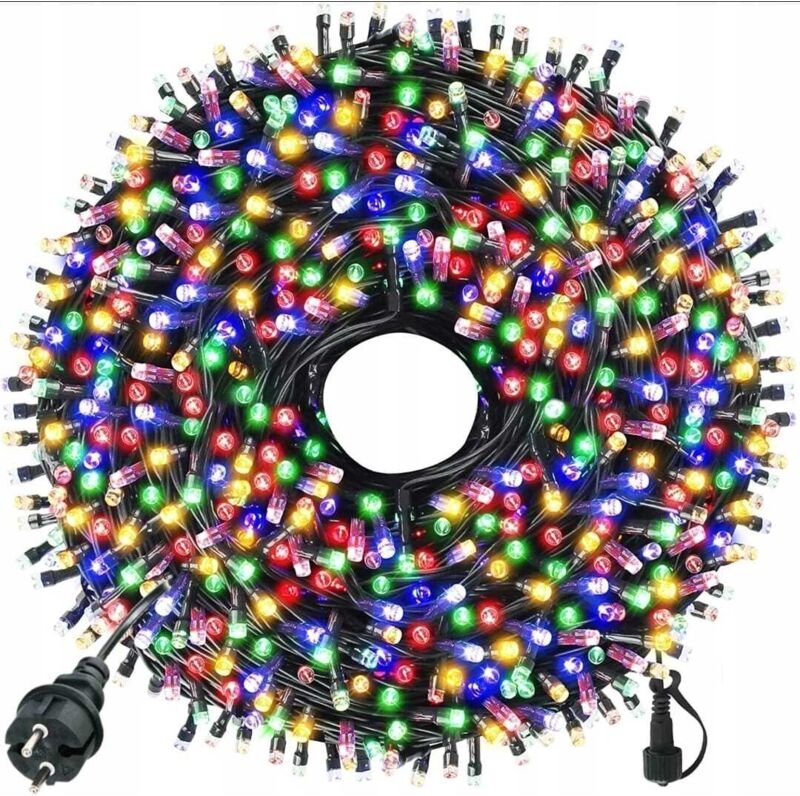 WEIHNACHTSLICHTER FÜR DEN AUSSENBEREICH, 200 LEDs, 15 M - MEHRFARBIG MIT BLITZEFFEKT