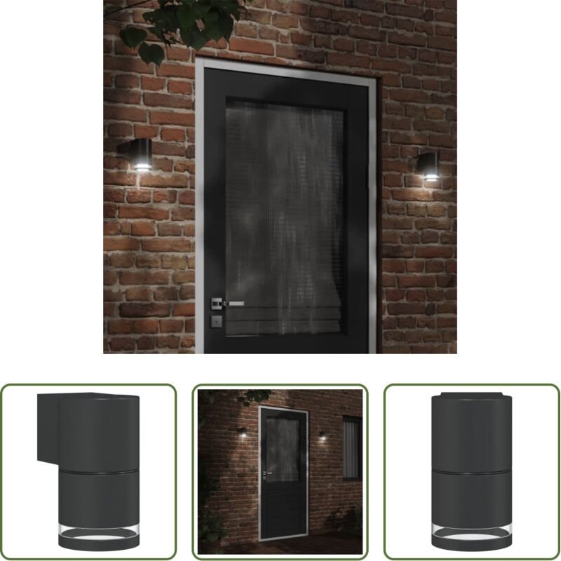 Außenwandleuchte - Außenwandleuchte Schwarz Aluminiumdruckguss