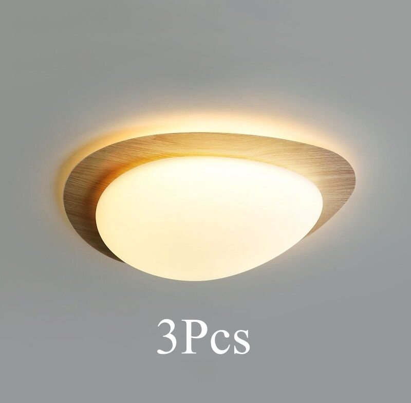 Led Deckenlampen Nordic Deckenleuchte Metall Acryl Wohnzimmerlampe Innen Schlafzimmerlampe Warmweißes Licht - 3Pcs