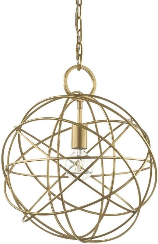 Konse - 1 leichter kugelförmiger Deckenanhänger Gold - Ideal Lux