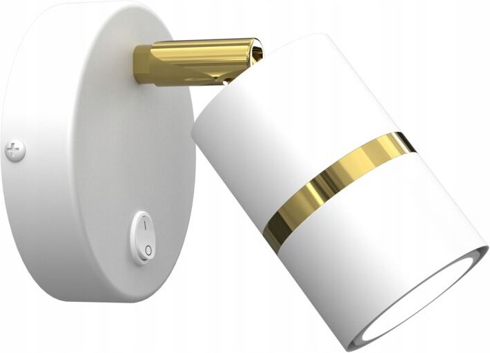 Frei. Verstellbare Wandleuchte mit Schalter Ewilight Tube 1xGu10 Weißgold