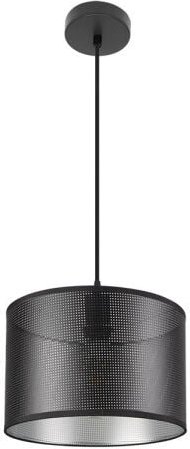 Fabrilamp - Anastasia Anhänger 1xe27 Schwarz/Schwarz-Silber Regx30x30 Cm