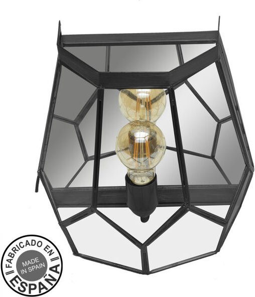 Wandleuchte Linse 1xe27 schwarz 25x26x16 cm