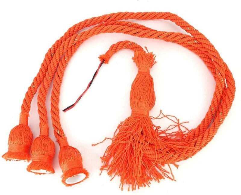 E27-Sockel-Seil-Kronleuchter, Nylonseil-Pendelleuchte 85-260V Vintage-Landhausstil, Wohnzimmer, Balkon, Restaurant (3 Le...