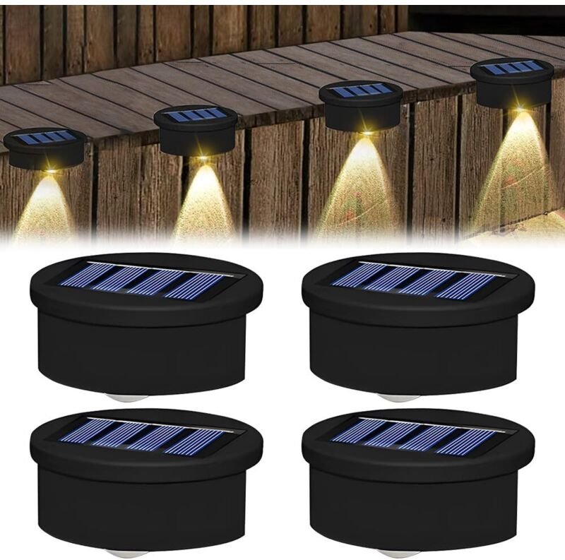 Set mit 4 schwimmenden Solarleuchten für Schwimmbäder, Solar-LED-Poolbeleuchtung, wasserdicht, für Gartentreppen, Zäune ...