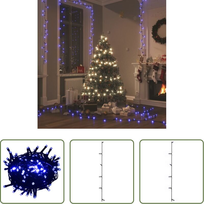 LED-Lichterkette - Lichterkette mit 400 LEDs Blau 40 m 8 Lichteffekte