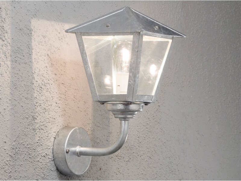 Konstsmide - Stehende Wandleuchte benu, E27, galvanisierter Stahl, Höhe 39 cm