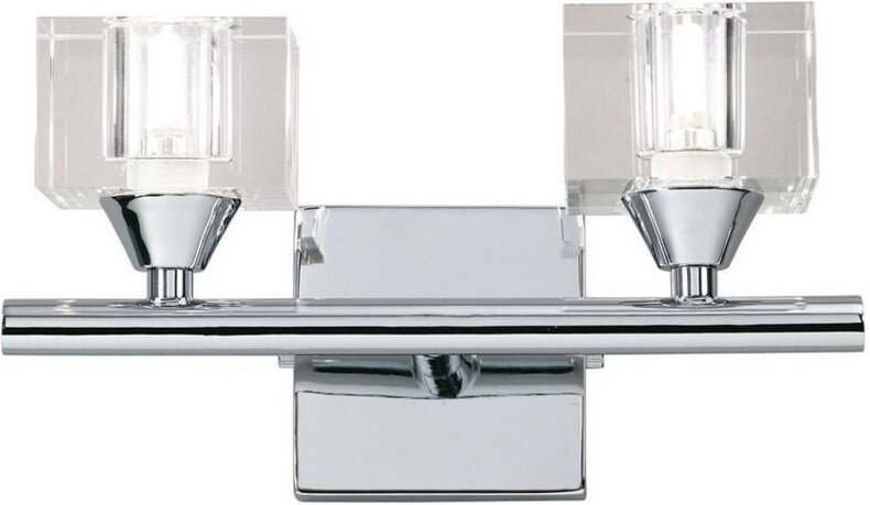 Inspired Mantra Cuadrax Wandleuchte, 2-flammig, G9, poliertes Chrom