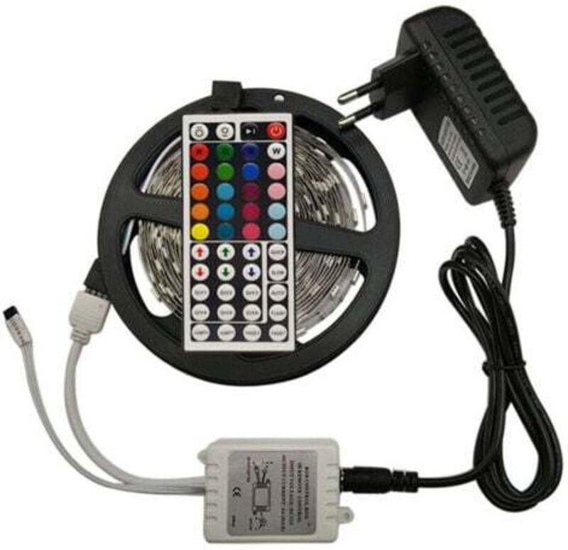 LED-Lichtstreifen, 5 m, RGB-Farbwechsel-LED-Leuchten für Zuhause, Küche, Schlafzimmer, Wohnheim, Bar, mit IR-Fernbedienu...