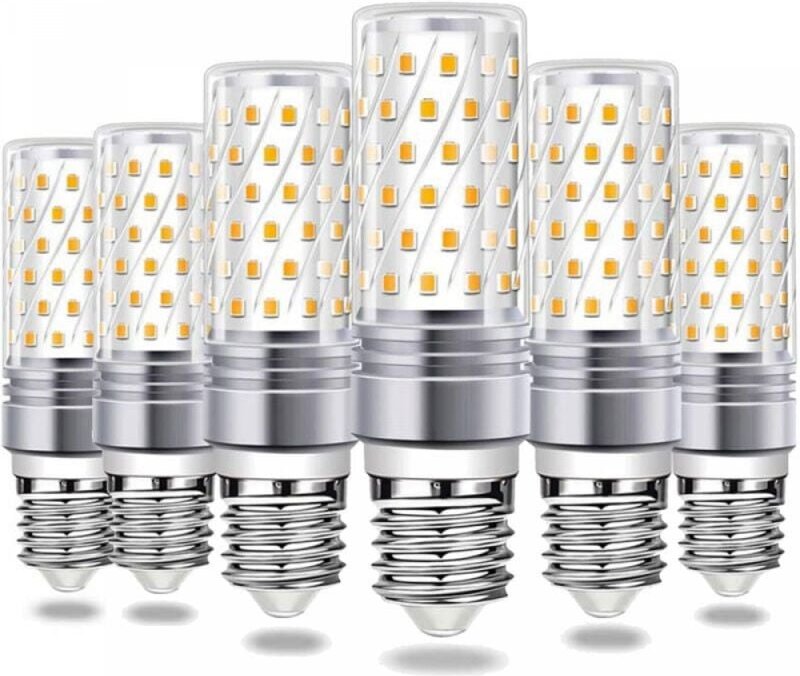 Cyslmuk - Set mit 6 LED-Lampen E27 12 w 1entspricht 100 w Halogenlampe, 1200 lm, Kaltweiß, 6000 k, Abstrahlwinkel 360 22...