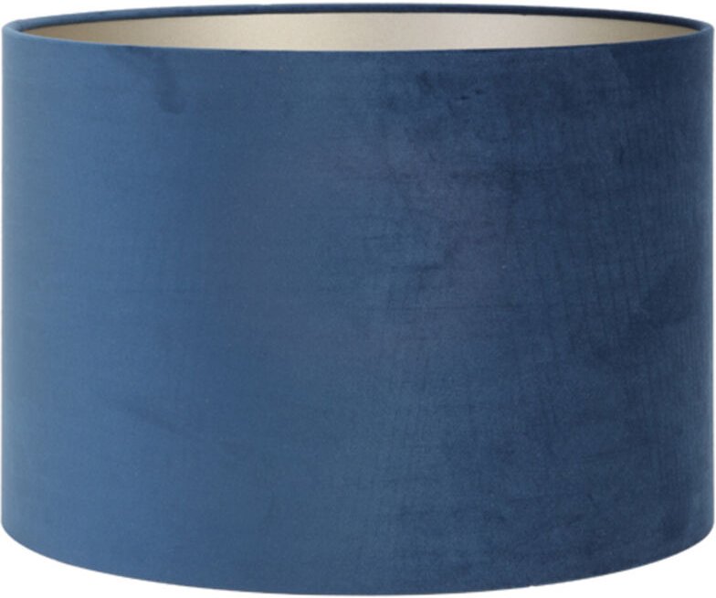 Lampenschirm - Velours - blau - textil - ø 30cm - Light&living
