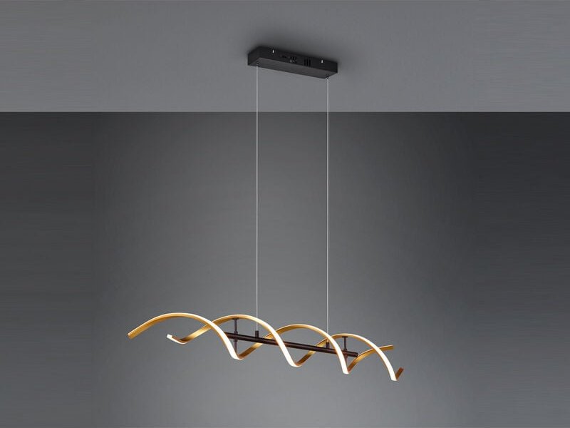 Led Pendelleuchte sequence dimmbar Lichtfarbe einstellbar Messing, Breite 104cm