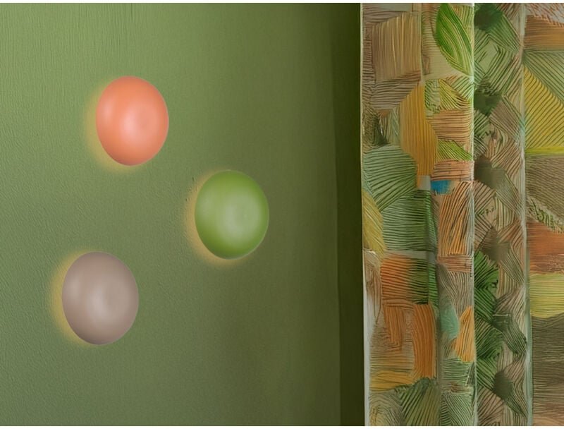 3er set Akku Wandlampen per usb aufladbar aus Metall in 3 Farben, ø 15,5cm