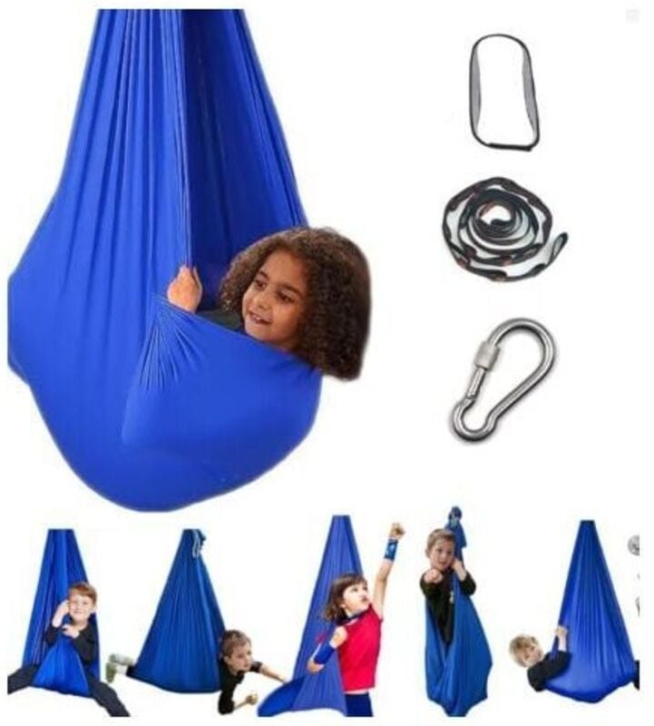 ZVD- Sensorische Therapieschaukel für Kinder und Erwachsene, 100 x 280 cm mit Wandhalterung (Farbe: siehe Abbildung 1)