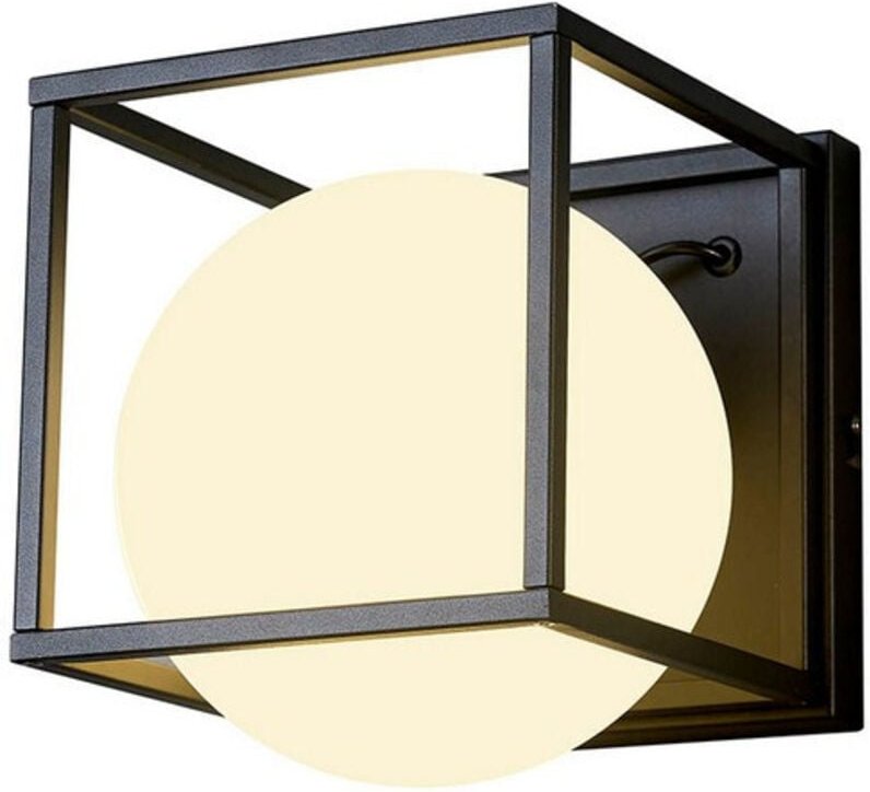 Inspired Mantra Desigual Große Wandleuchte, 1 Licht E27, Mattschwarz