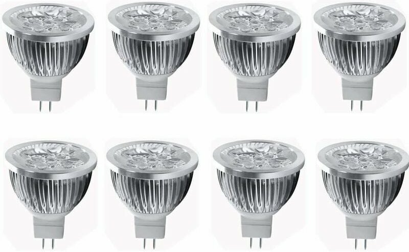 MR16 4W 12V LED-Spotlampe - GU5.3-Sockel, 3000K, entspricht 35W Halogen, 8er-Pack
