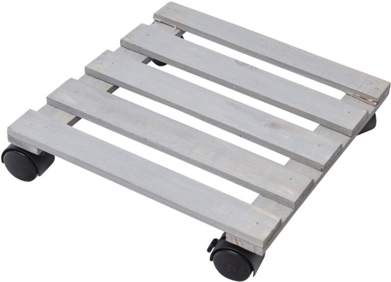 Quadratischer Pflanzenständer mit Rollen WERKA PRO 30x30 cm