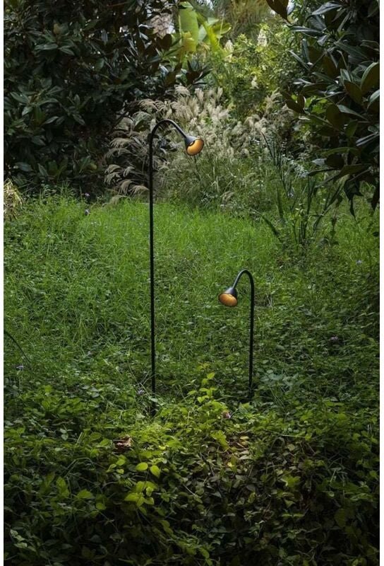 Faro Barcelona - Schwarze Pfahllampe lily 75622-1