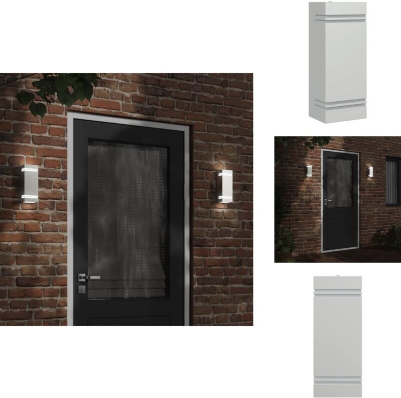 Außenwandleuchte Silbern Edelstahl - Outdoor-Beleuchtung - Wandleuchte - Edelstahl - Silber - Gartenleuchte