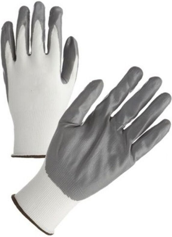 Trade Shop Traesio - Trade Shop - nitrilbeschichtete arbeitshandschuhe aus nylon, schutzhandschuhe, mittlere grösse, erw...