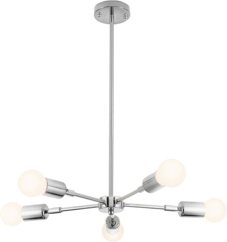 Deckenlampe - Hängeleuchte im Design - 5 Arme - Tristan Silber