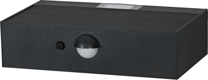 Endura style bricklume Sensor, Solarleuchte, 3W, 300lm, grau, dunkelgrau, indirekte Beleuchtung, Bewegungsmelder, Tagesl...