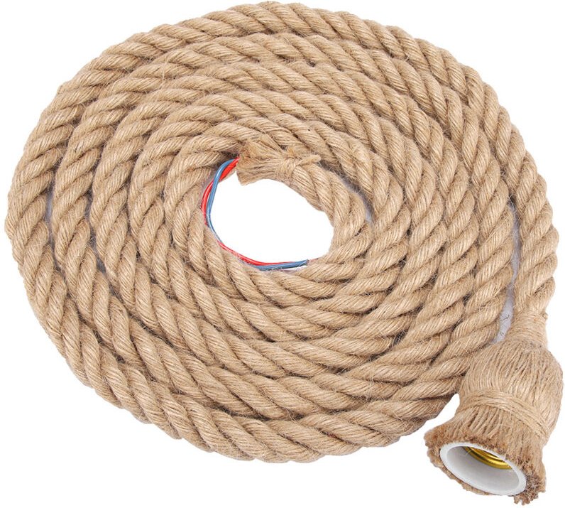 3m E27 Vintage Hanfseil Deckenleuchte Sockel Hängelampe Lampenfassung 85-265V