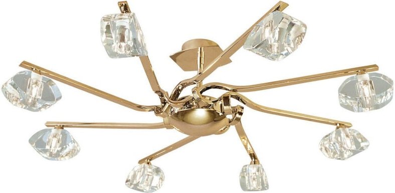 Inspired Mantra Alfa Semi Flush 8 Light G9 French Gold