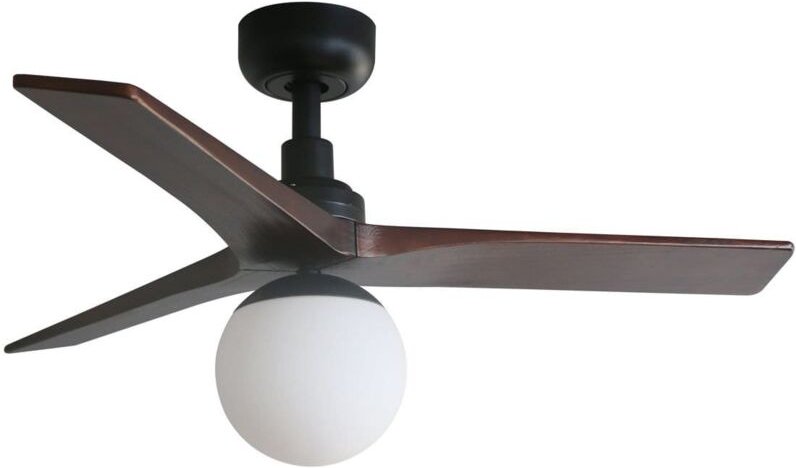 Klim s Ventilator mit Licht schwarz/Walnuss Ø92cm