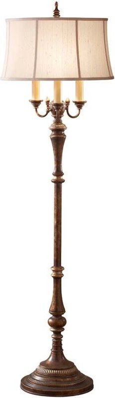 Gibson - 4 Licht Stehlampe Antik Braun, E27 - Elstead