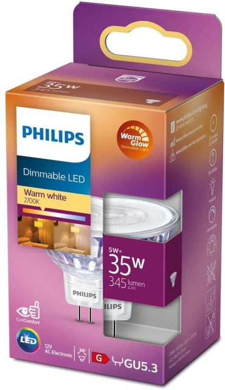 Philips - led 77399100 led eek g (a - g) GU5.3 Reflektor 5 w = 35 w Warmweiß (ø x l) 5.05 cm x 4.45 cm