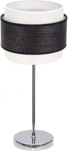 Fabrilamp - Zweifarbige Tischleuchte Modell Myriam 1Light Chrom/Schwarz Holz