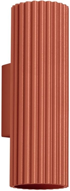 Wandlampe Aluminium GU10 h: 20 cm Ockerrot 2-flammig länglich Modern