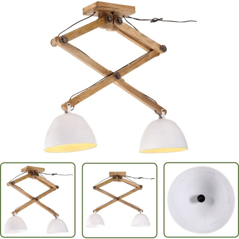 Deckenleuchte 25 w Weiß 29x18x85 cm E27 - Dekanleuchte - Industrielampen - Wohnraumbeleuchtung - Esszimmerlampe - Schlaf...