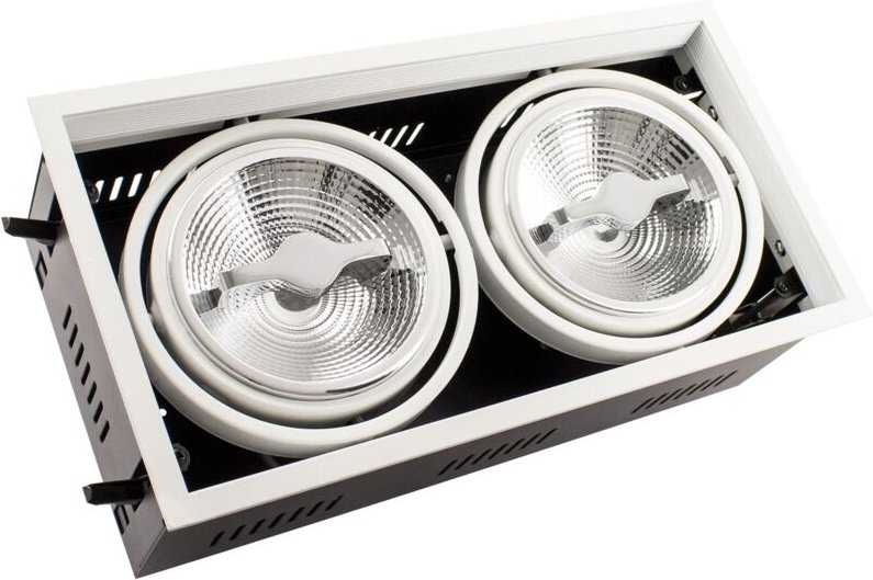Thumbnail - Efectoled - led Downlight Einbaustrahler 30W Schwenkbar Kardan AR111 Dimmbar Ausschnitt 315x155 mm No Flicker 4000K Neut...