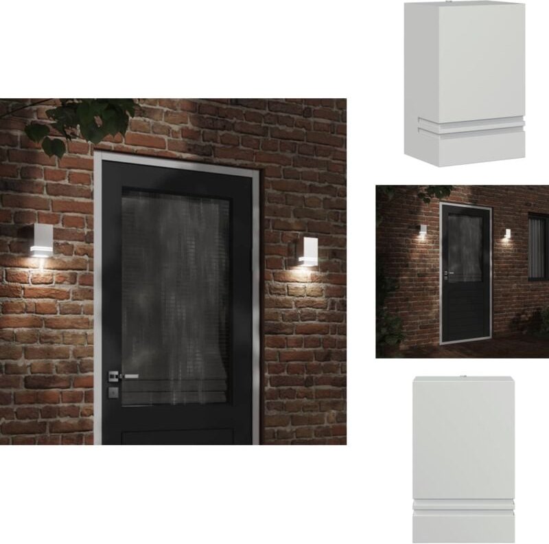 Außenwandleuchte Silbern Edelstahl - Outdoor Wandleuchte - Edelstahl Wandleuchte - Gartenleuchte - led Wandleuchte - Auß...