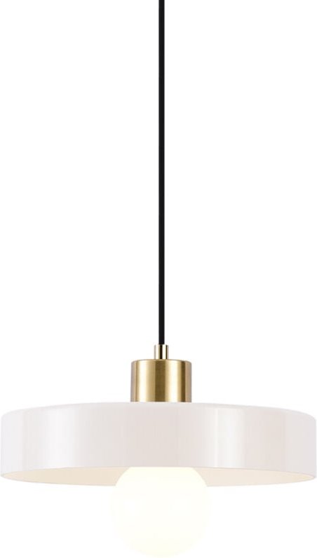 Retro-Hängelampe Gold mit beigem Glas - Jina