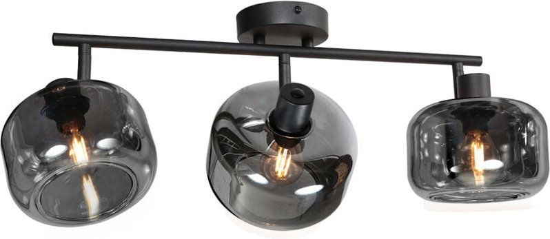 Mexlite - spot - Tenebris - schwarz - glas metall rauchglas -