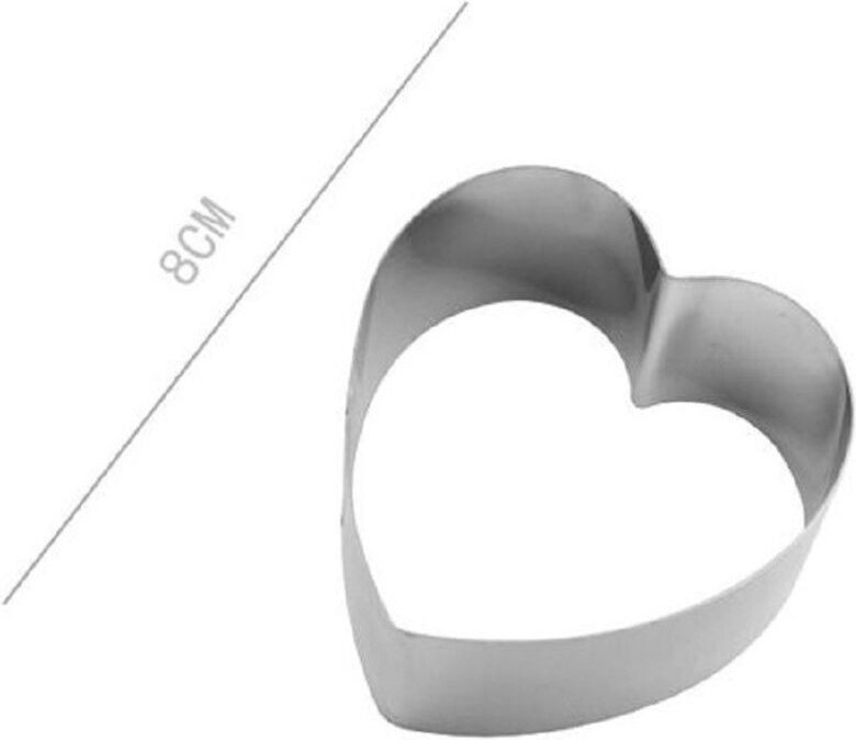 Trade Shop Traesio - Trade Shop - 2er Set Herzformen für Süßigkeiten Kekse Kuchen Design Kuchenstempel 8 cm 98933 -